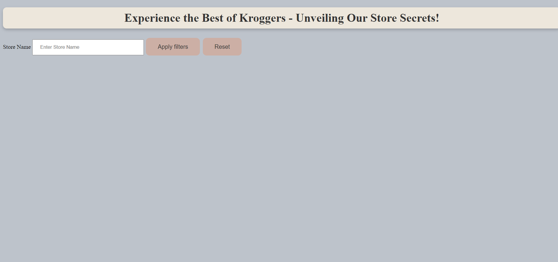 Krogers Project