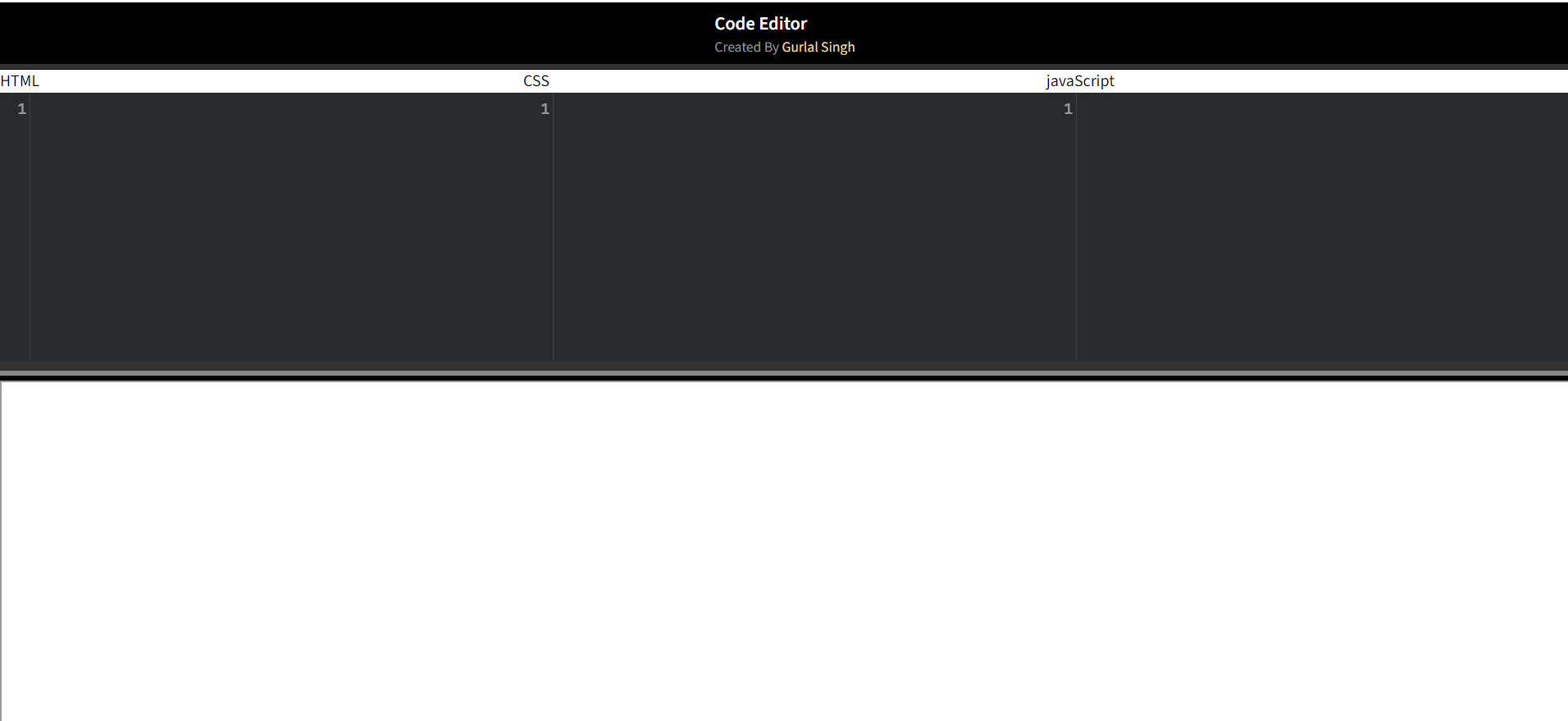 Code Editor Project
